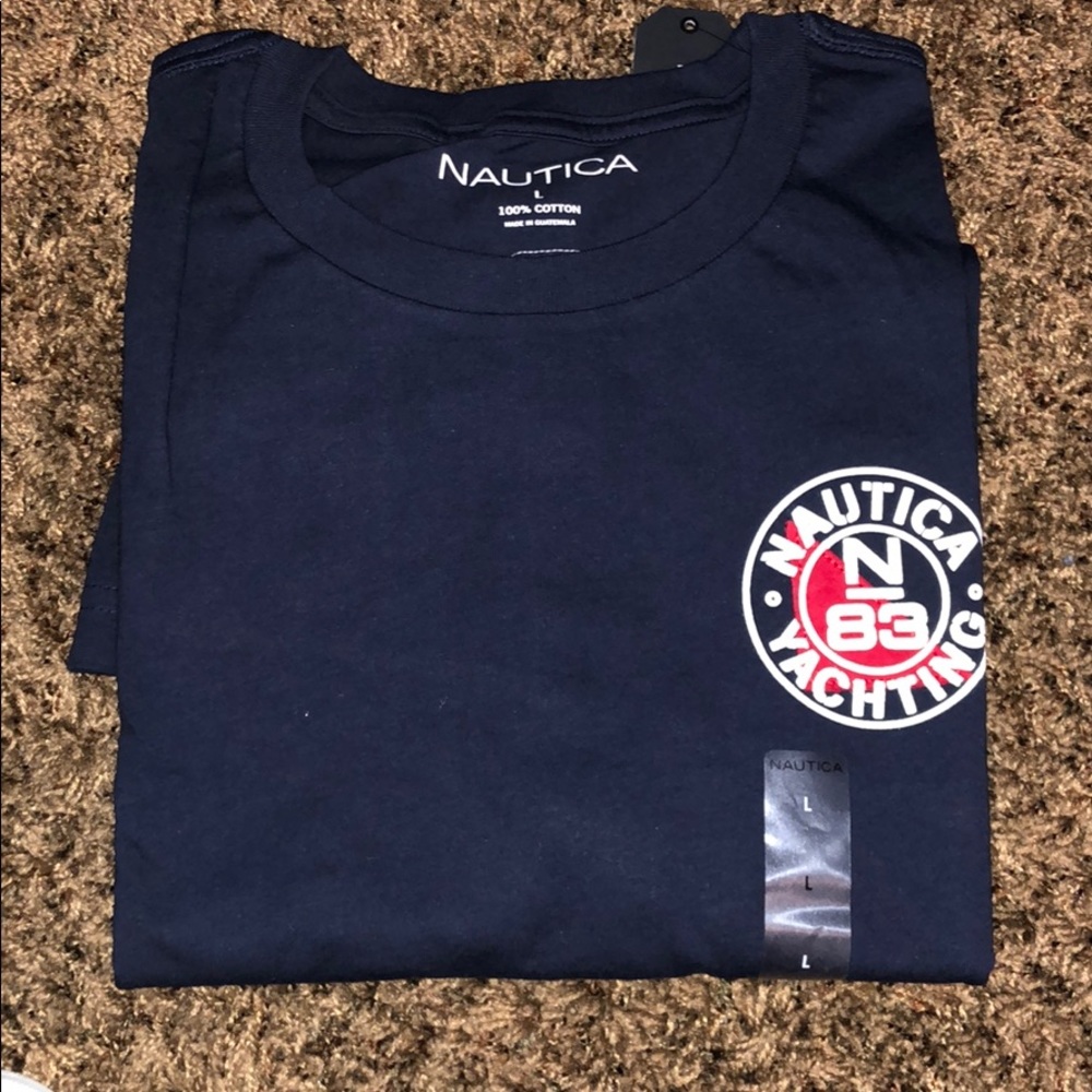 NAUTICA Navy Blue Long Sleeve T-shirt